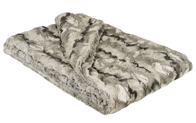 Throw Blanket | White Water Luxury Faux Fur | Handmade in WA, USA by Pandemonium Seattle