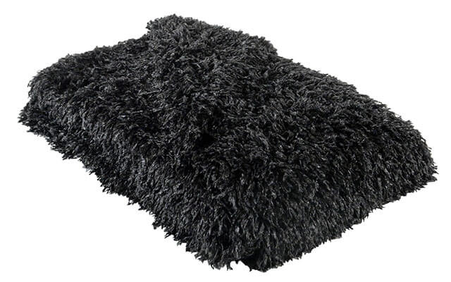 Throw in Black Swan Faux Feather  by Pandemonium 