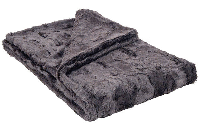 Cuddly Cool Gray | Luxury Faux Fur Pet Blankets | Pandemonium Millinery
