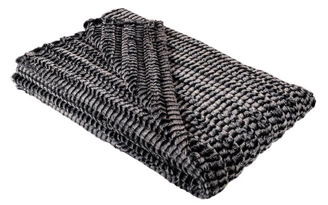 Pet / Dog Blanket - Luxury Faux Fur in 8MM Black and White - by Pandemonium Millinery