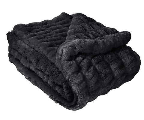 Royal Opulence Throw in Onyx. Handmade by Pandemonium Seattle.