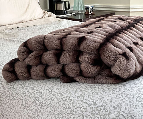   Throw in Taupeful From Royal Opulence Collection Handmade in Seattle
