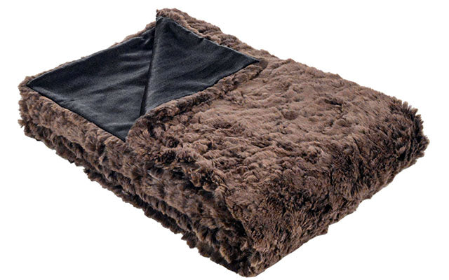 Grizzly Bear with Black Satin Backing | Tissavel Faux Fur Throws | Pandemonium Millinery