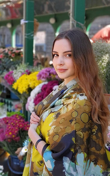 Women's Wrap Scarf in Masquerade Fiesta Silk at Flower Market | Handmade in Seattle WA | Pandemonium Millinery