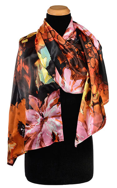 Women's Wrap Scarf in Carnival Fiesta Silk | Handmade in Seattle WA | Pandemonium Millinery