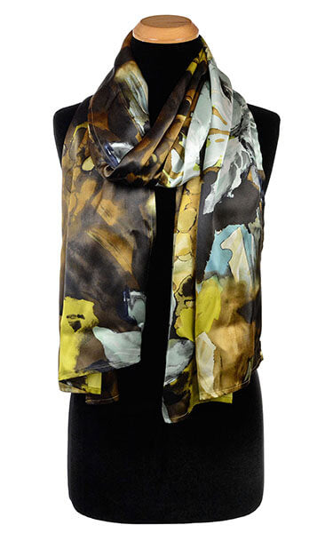 Women's Wrap Scarf in Masquerade Fiesta Silk | Handmade in Seattle WA | Pandemonium Millinery