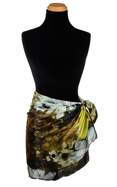Women's Wrap Sarong in Masquerade Fiesta Silk | Handmade in Seattle WA | Pandemonium Millinery
