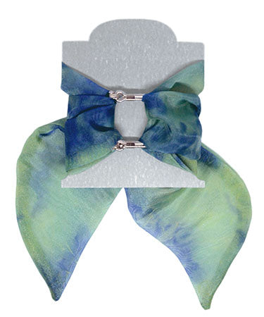 Women's Wrist Scarf in Agave Coastal Garden Organza | Handmade in Seattle WA | Pandemonium Millinery