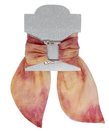 Women's Wrist Scarf in Coral Coastal Garden Organza | Handmade in Seattle WA | Pandemonium Millinery