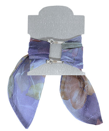 Women's Wrist Scarf in Sea Lavender Coastal Garden Organza | Handmade in Seattle WA | Pandemonium Millinery